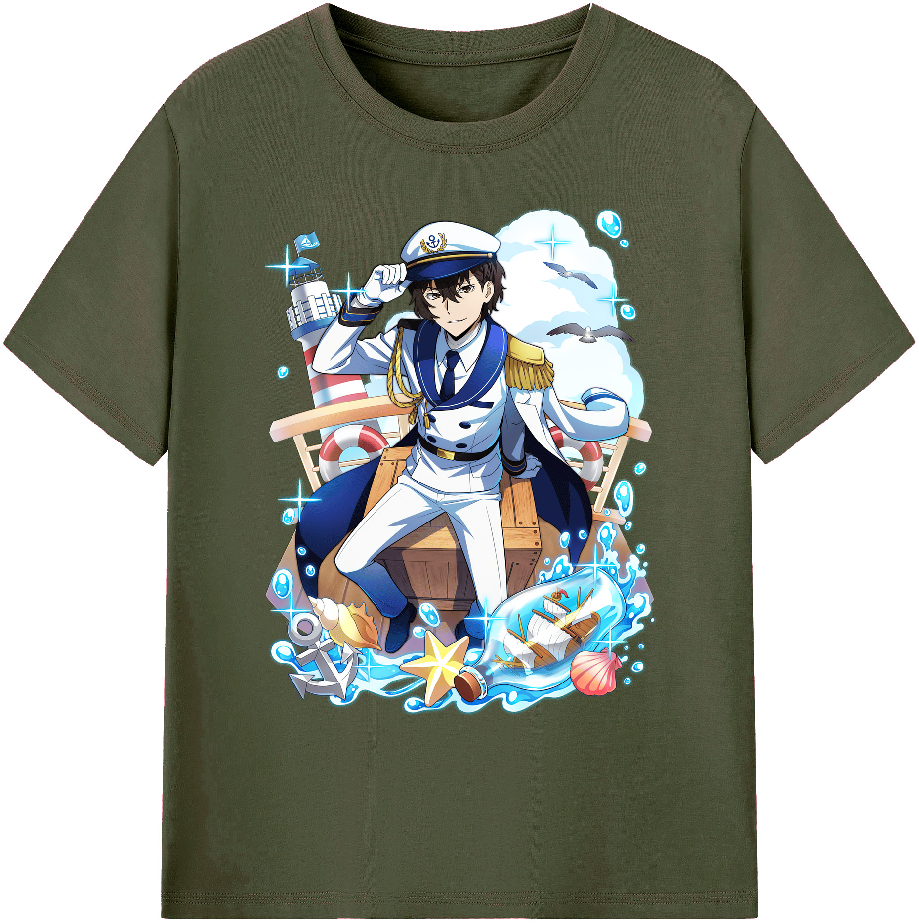 文豪ストレイドッグス Bungo Stray Dogs 綿100％ メンズ半袖Tシャツ｜肌触りやわらか＆通気性